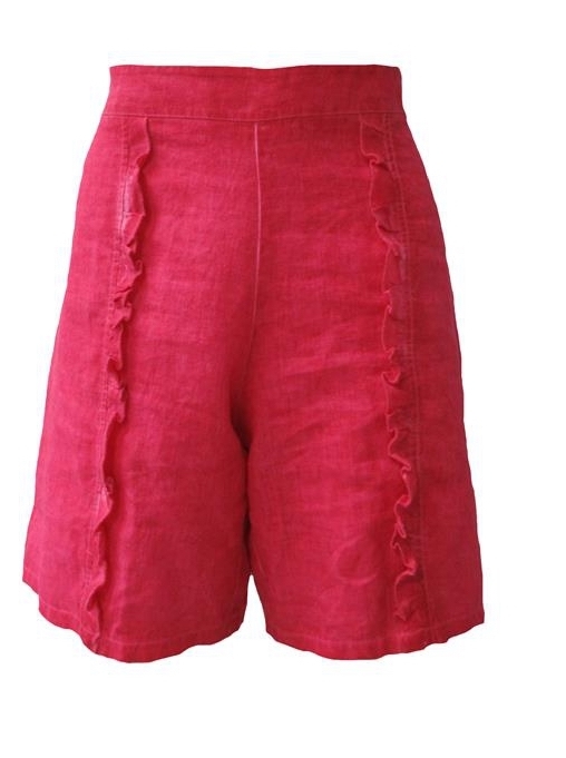Maloka: Frills & Thrills High Waisted Linen Shorts (More Colors!) MK_TATI