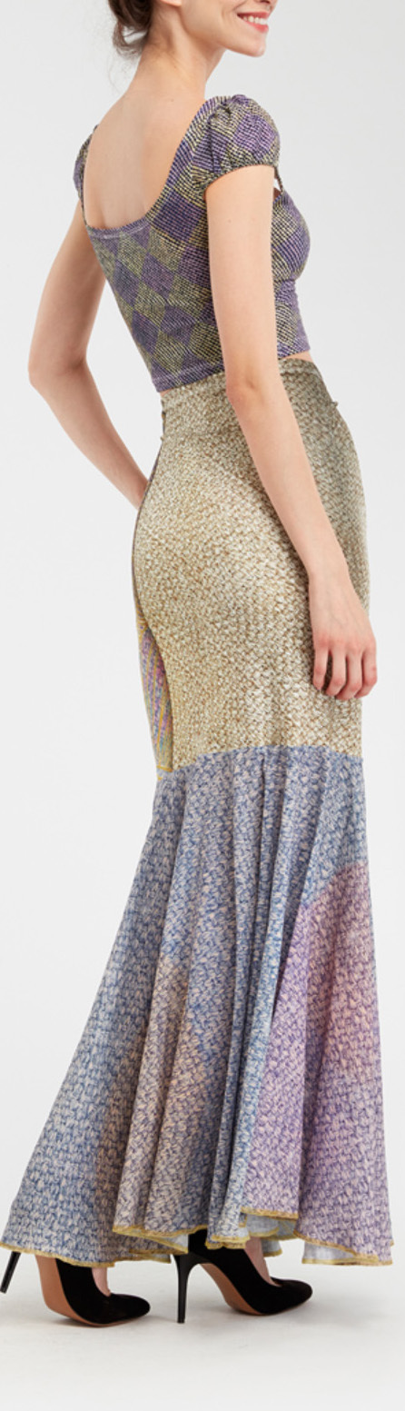 IPNG: Royal Summer Stamp Galaxy Tie Dye Illusion Gown Skirt (Some Ship Immed!)