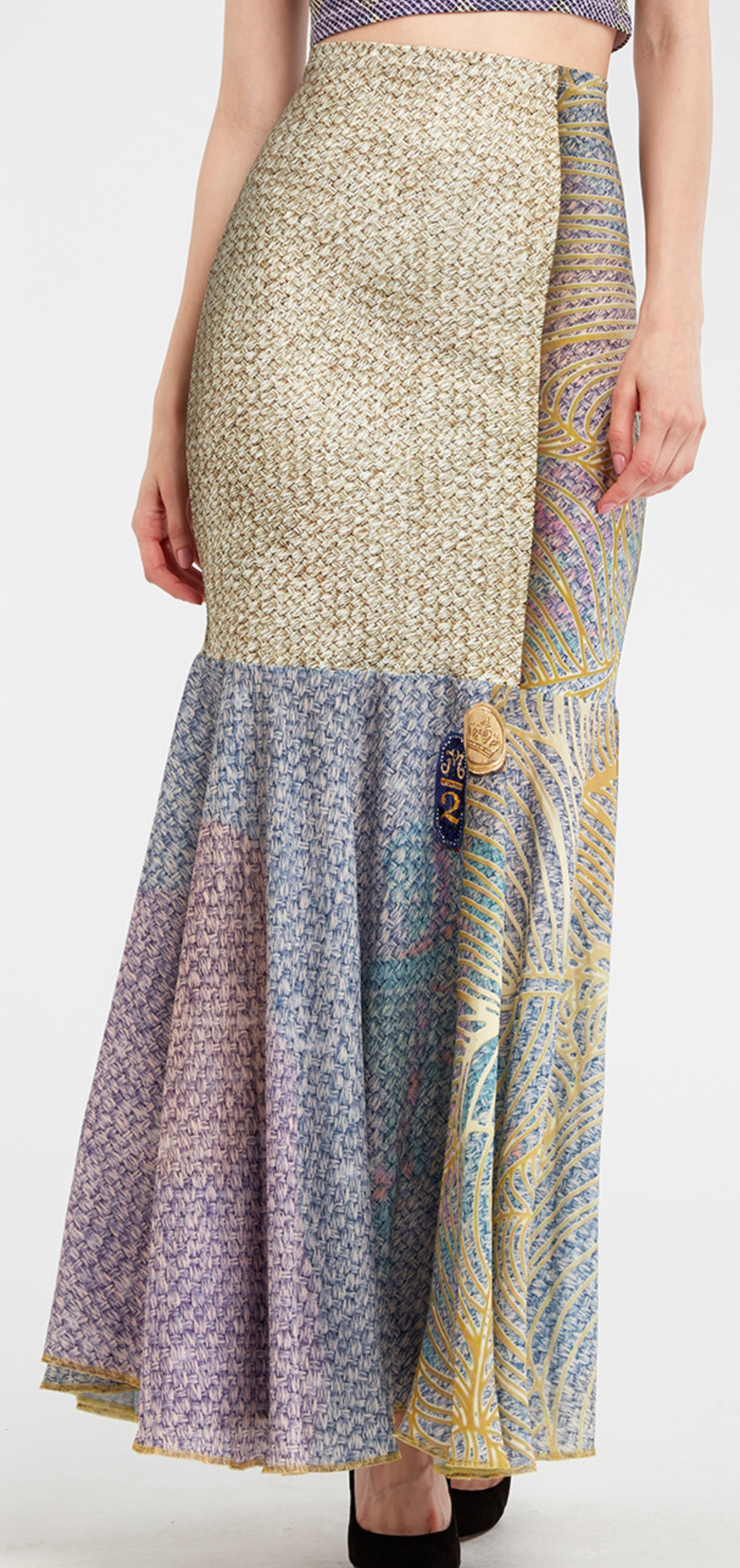 IPNG: Royal Summer Stamp Galaxy Tie Dye Illusion Gown Skirt (Some Ship Immed!) IPNG_RSSSKRL-105