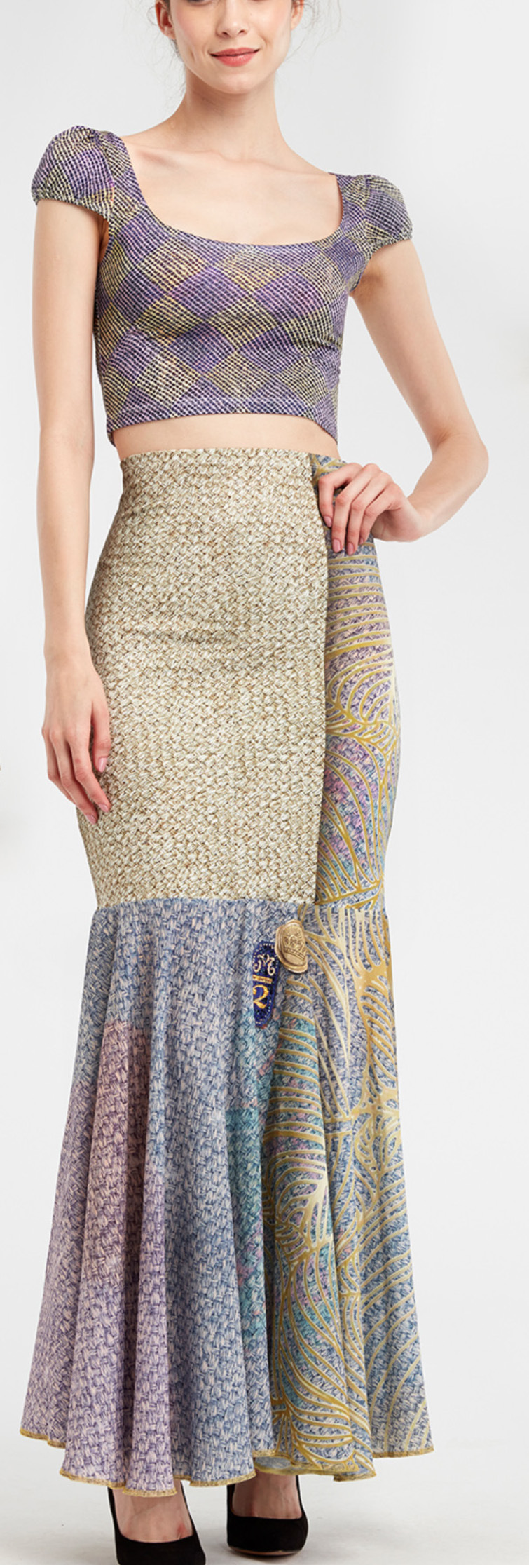 IPNG: Royal Summer Stamp Galaxy Tie Dye Illusion Gown Skirt (Some Ship Immed!)