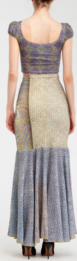 IPNG: Royal Summer Stamp Galaxy Tie Dye Illusion Gown Skirt (Some Ship Immed!)
