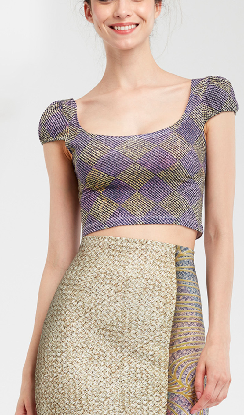 IPNG: Royal Summer Stamp Galaxy Illusion Crop Top (Some Ship Immed!) IPNG_RSSSHM_116