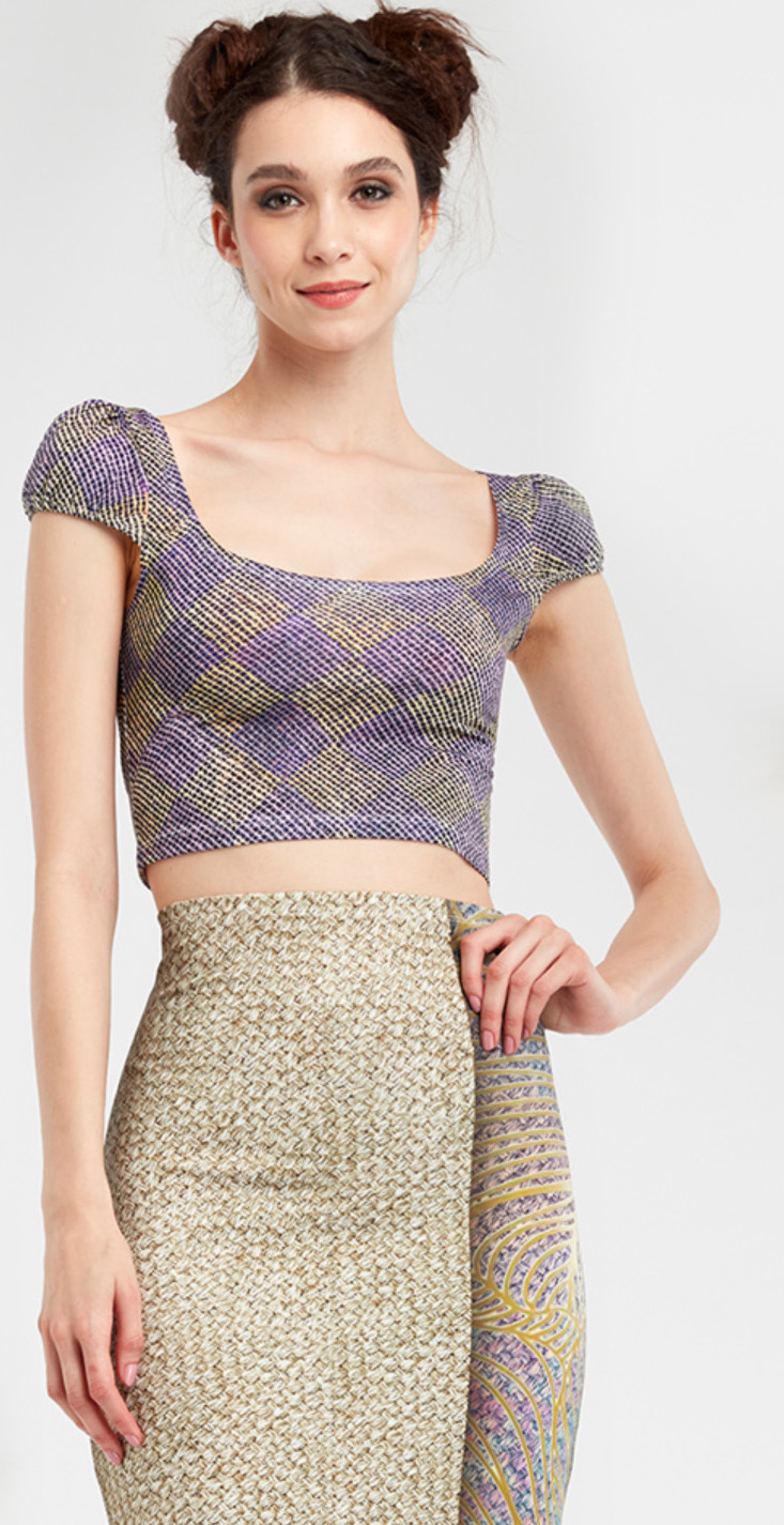 IPNG: Royal Summer Stamp Galaxy Illusion Crop Top (Some Ship Immed!)
