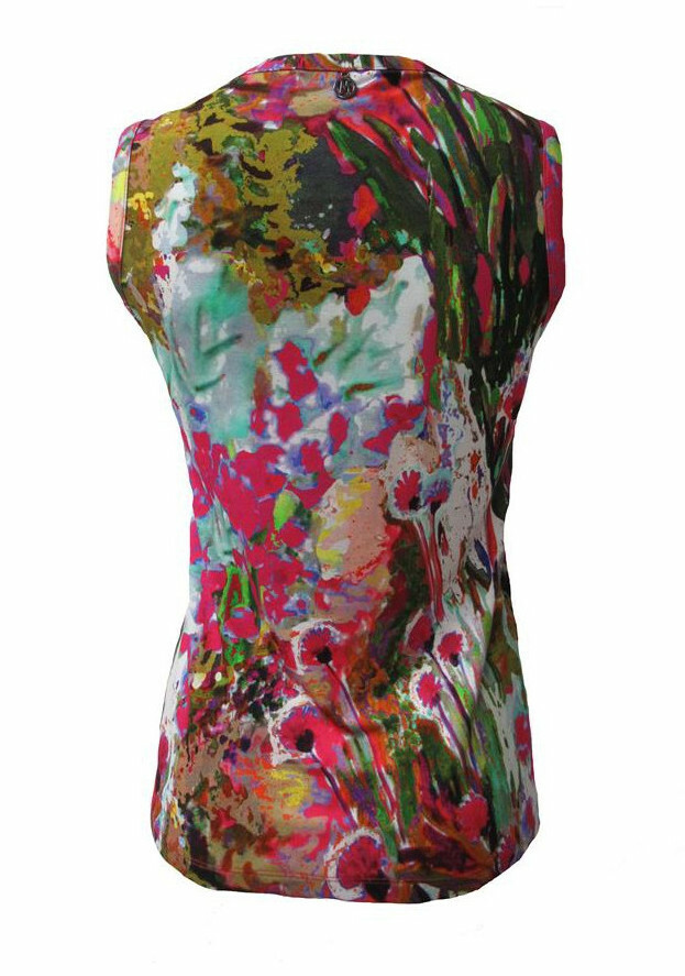 Maloka: Pink Isles Abstract Art T-shirt Tank