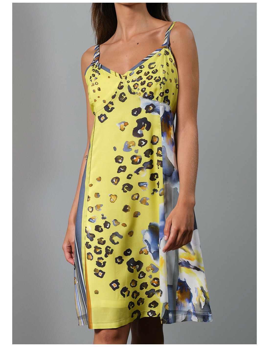 Paul Brial: Wild Lily Under The Sun Sweetheart Midi Dress