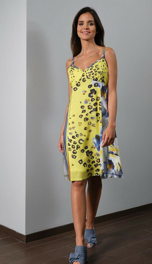 Paul Brial: Wild Lily Under The Sun Sweetheart Midi Dress PB_FERIA