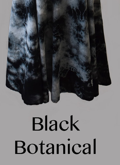 Luna Luz: Short Sleeve Cross Over Bodice Tie Dye Long Dress (Ships Immed: Navy Shoreline & Black Botanical!)