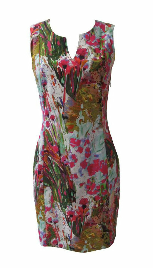 Maloka: Pink Isles Abstract Art Cotton Dress (Few Left!)