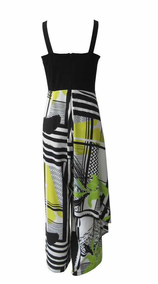 Maloka: Lemon Lime Marble Wide Leg Jumpsuit