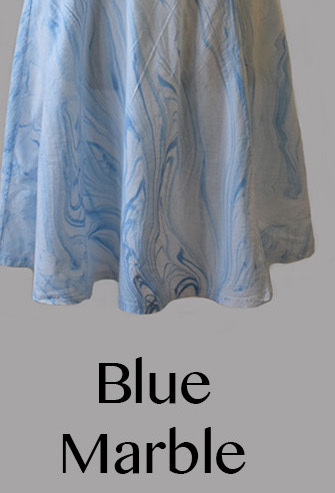 Luna Luz: Tied & Dyed Off The Shoulder Godet Dress (Ships Immed, 1 Left in Blue Marble)