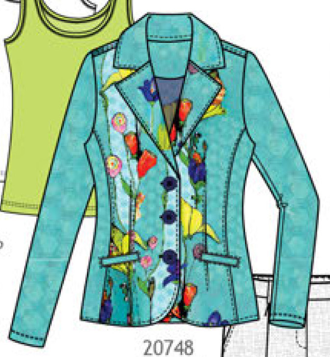 Simply Art Dolcezza: Summer's Coming Grand Bouquet Abstract Art Blazer (2 Left!)