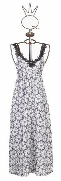 Save The Queen: Sexy Daisies In The Night Embroidered Dress STQ_445