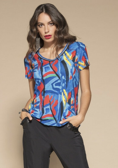 Maloka: Colors Of Picasso's Gypsy Beauty Abstract Art T-shirt MK_GISELLE_GYPSY