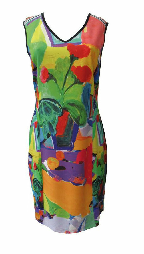 Maloka: Apples & Cherries Flared Midi Dress/Tunic