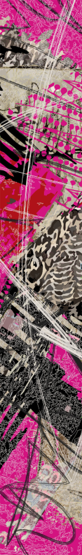 Volt Design: Pink Forest Asymmetrical Art Tunic (Some Ship immed!)