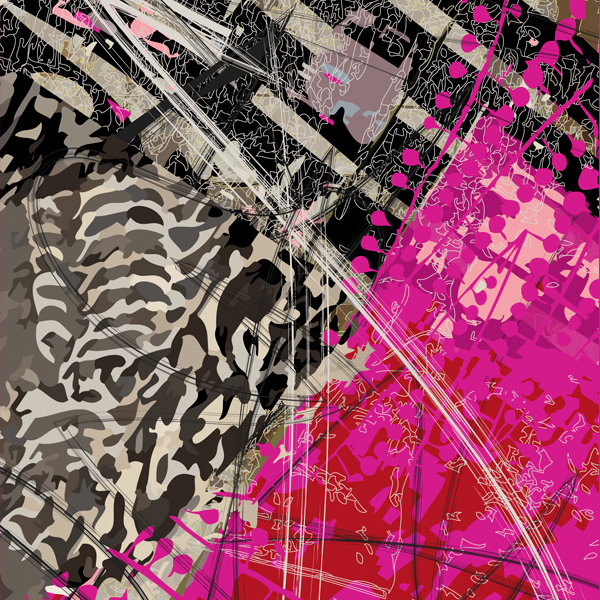 Volt Design: Pink Forest Asymmetrical Art Tunic (Some Ship immed!)
