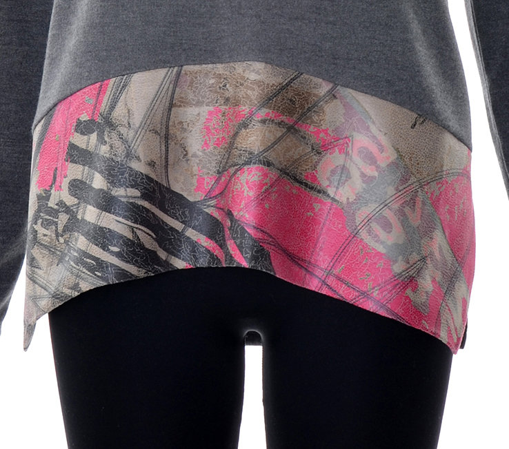 Volt Design: Pink Forest Asymmetrical Art Tunic (Some Ship immed!)
