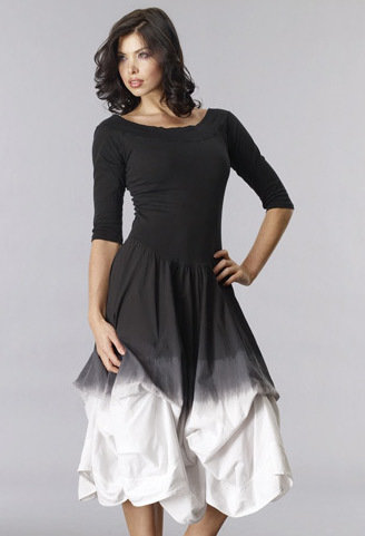 Luna Luz: Tied & Dyed Godet Ombre Dress (Ships Immed, Few Left!) LL_393TO_N