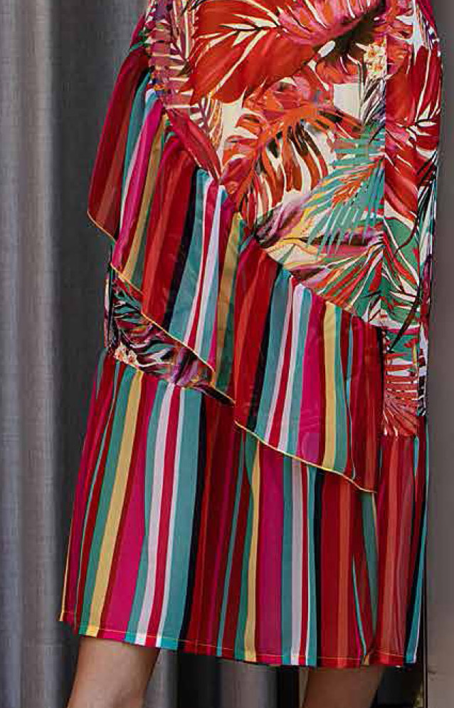 Paul Brial: Jungle Of Pink Purple Blooms Maxi Dress (Few Left!)
