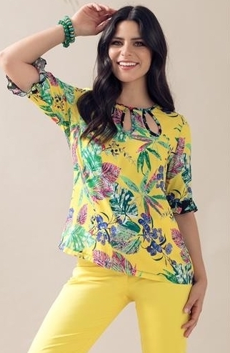 Maloka: Pink Eucalyptus Keyhole Top