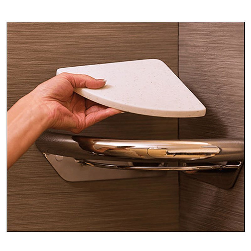 2in1 Corner Shelf with Integrated Grab Bar