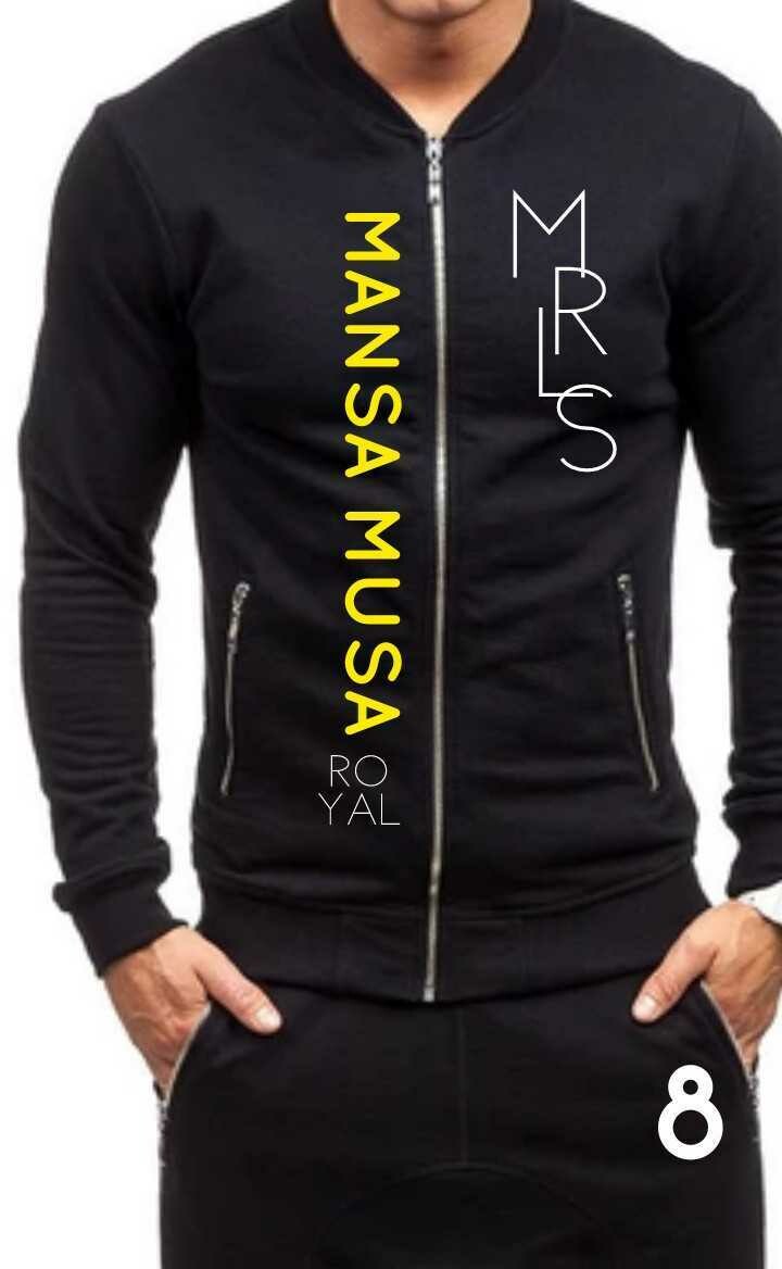 black and yellow jogging suit