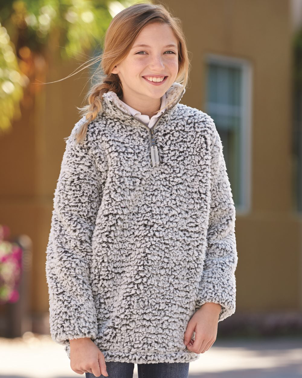 youth sherpa pullover