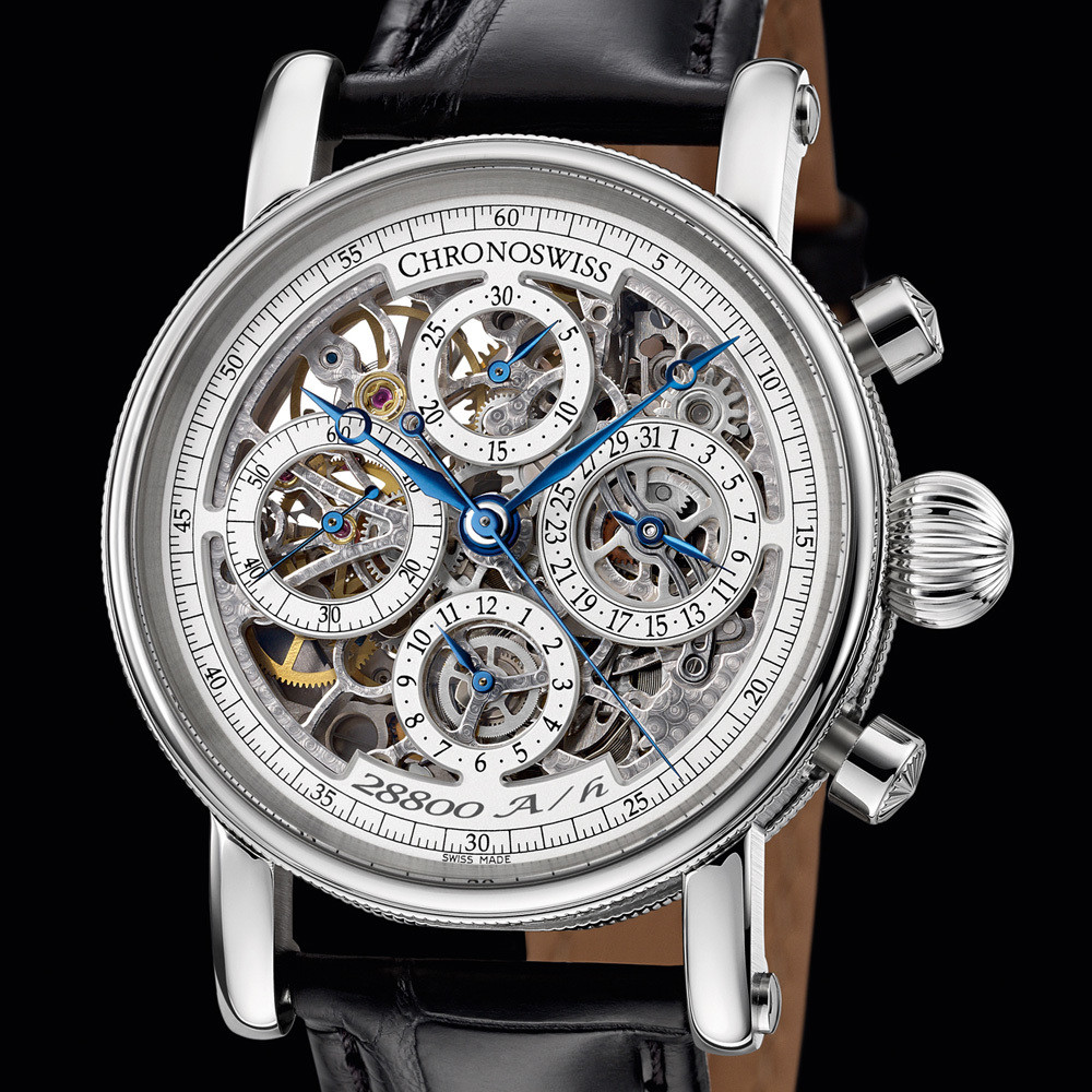 chronograph skeleton watch