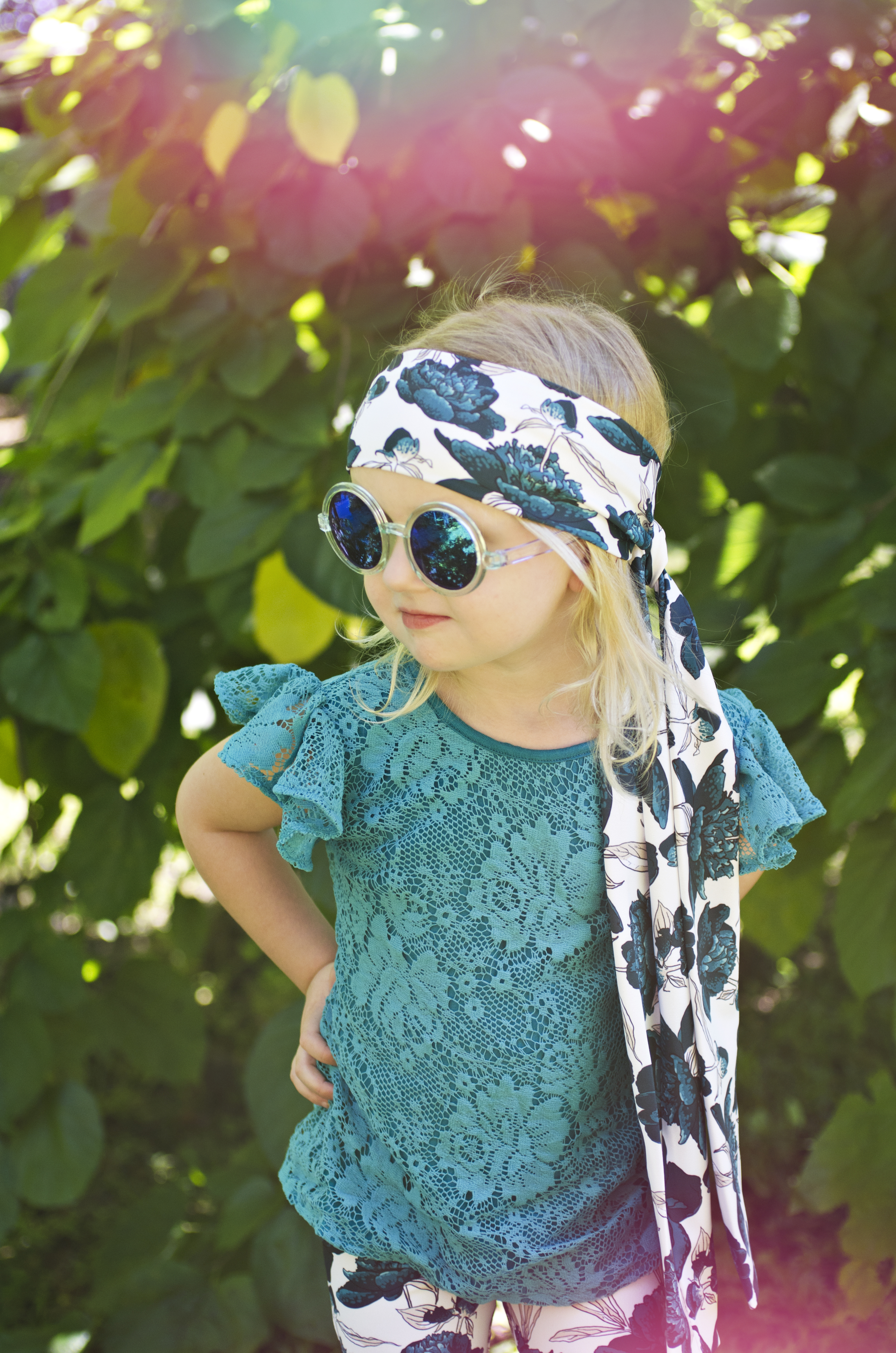 Teal Lace Vintage Top