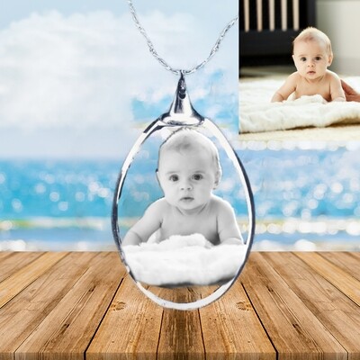 Photo Crystal Pendant - Oval : Heart : Octagon Photo Crystal Pendant - Oval : Heart : Octagon