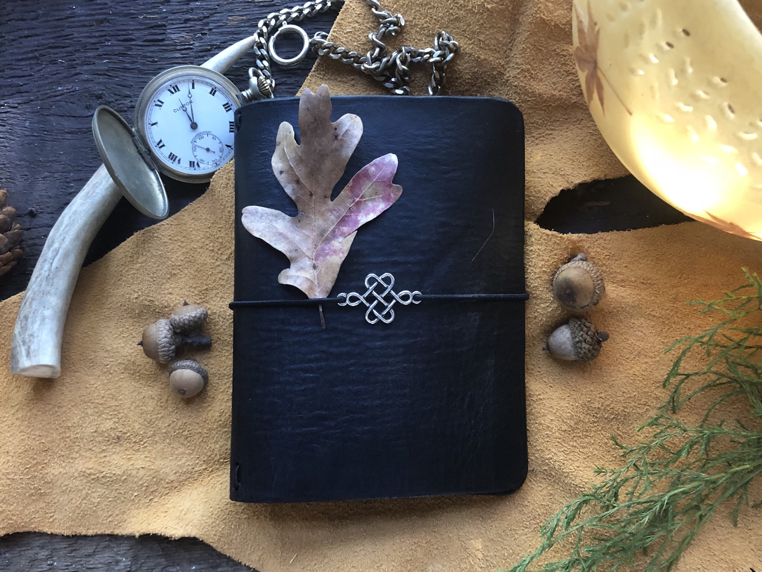 Black Leather Cover Planner Black Leather Cover Planner