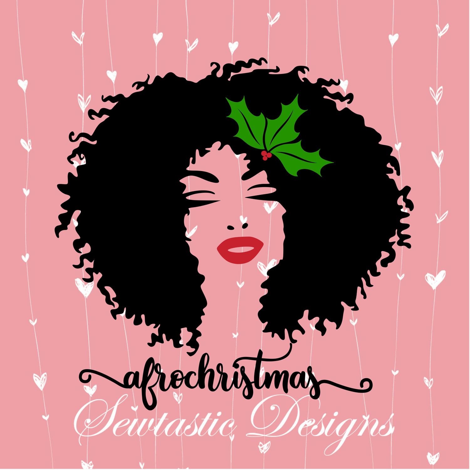 Download Afro Christmas SVG, Christmas SVG, Afro SVG, Black Woman ...