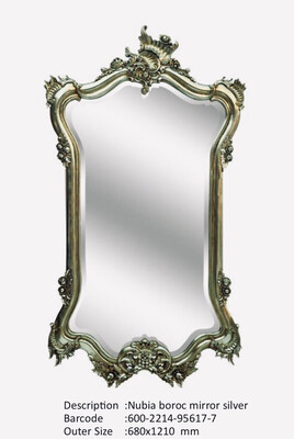 NWM95617-7 Nubia Baroque German Silver Mirror NWM95617-7 Nubia Baroque German Silver Mirror