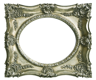 AF001 Silver ornate frame with oval mirror AF001 Silver ornate frame with oval mirror
