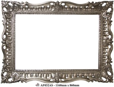 AF032AS Ornate antique silver framed mirror. AF032AS Ornate antique silver framed mirror.