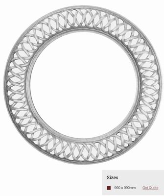 AF037 Round silver detailed framed mirror AF037 Round silver detailed framed mirror
