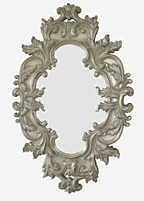 CFO83GS Oval ornate German Silver mirror CFO83GS Oval ornate German Silver mirror