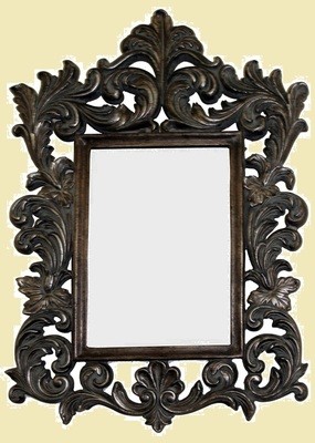CFO87 Ornate brown framed mirror CFO87 Ornate brown framed mirror
