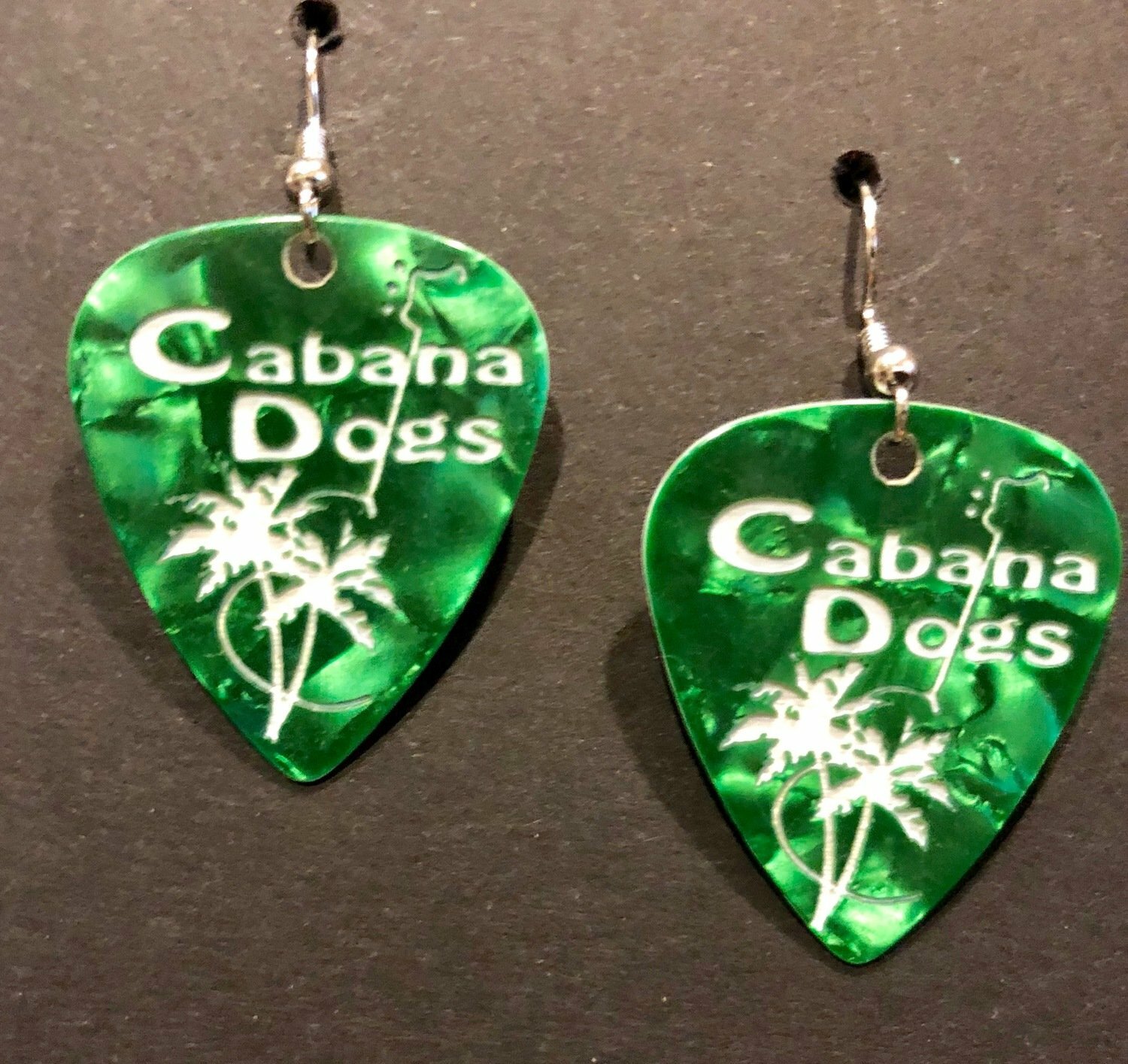 Cabana Dogs Guitar Pic Earrings 4 colors
