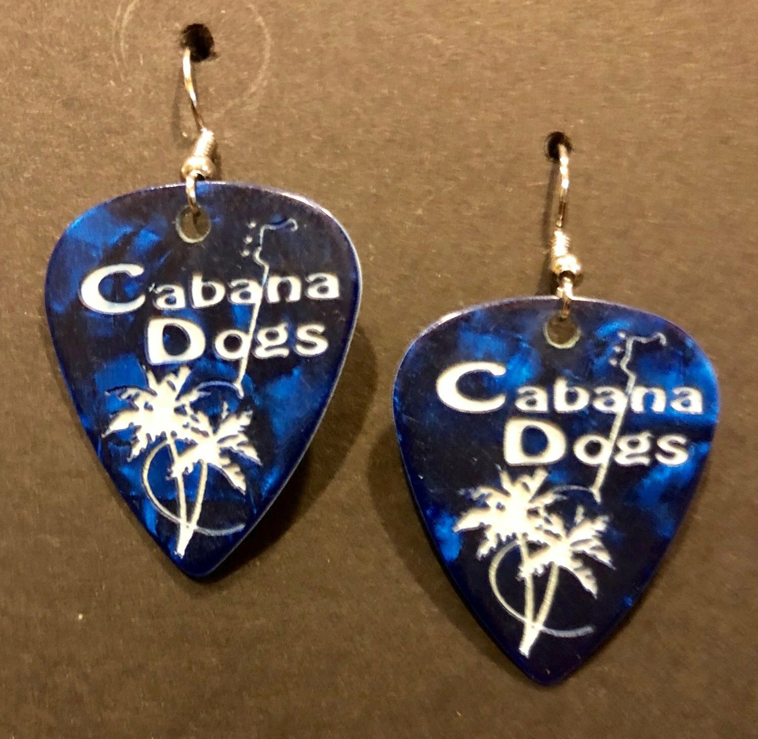 Cabana Dogs Guitar Pic Earrings 4 colors