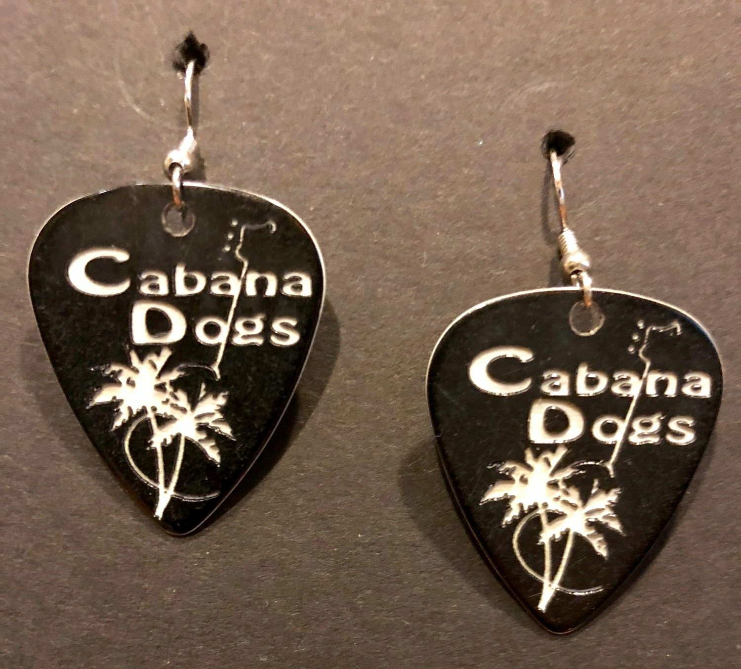 Cabana Dogs Guitar Pic Earrings 4 colors