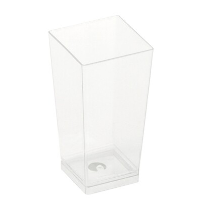 PLA amusebakje Kova 100ml 4x4x8,2cm, verpakt per 25 stuks PLA amusebakje Kova 100ml 4x4x8,2cm, verpakt per 25 stuks