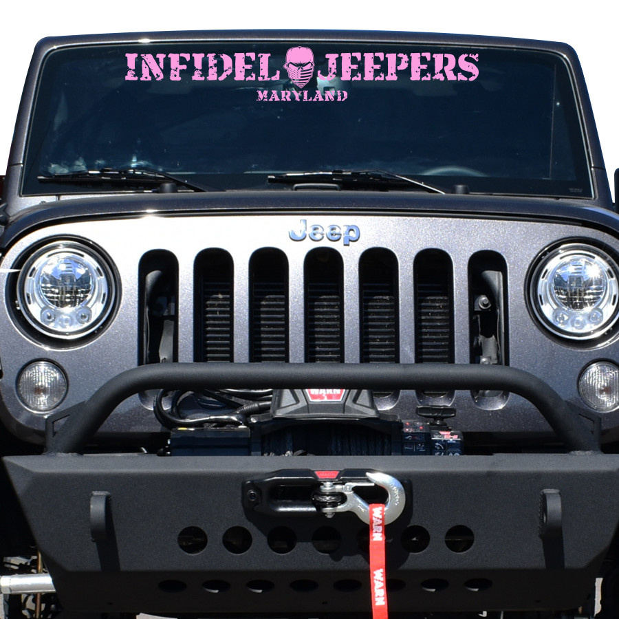 Windshield Banners 3"x 36" (with Logo & State) Option A