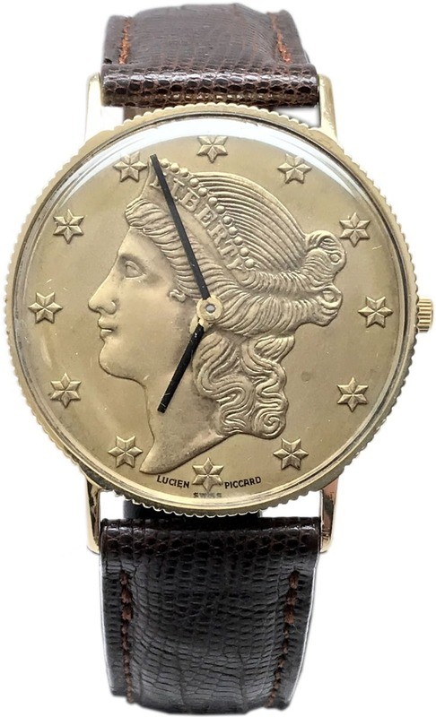lucien piccard gold coin watch