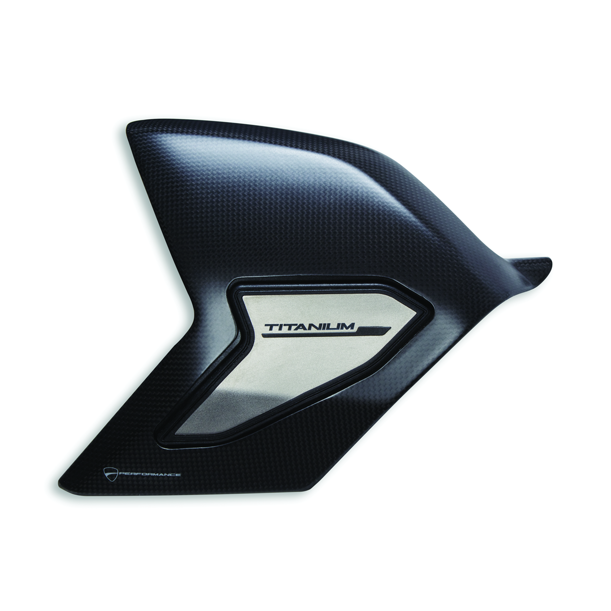Carbon and titanium swingarm guard. 96989991A