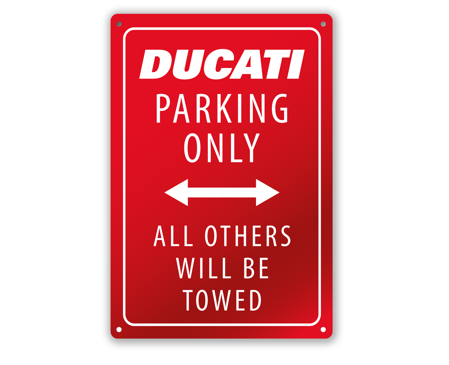 Ducati Parking Red - Metal plate 987700618