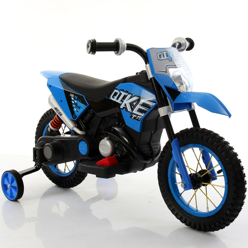 MOTO ELETTRICA PER BAMBINI MOTO Cross Baby 6v CON RUOTE IN ...
