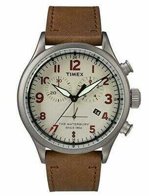 Timex Orologio Cronografo Quarzo Uomo con Cinturino in Pelle TW2R38300 Timex Orologio Cronografo Quarzo Uomo con Cinturino in Pelle TW2R38300