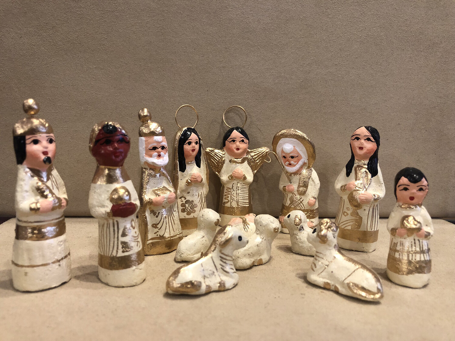 Mexican Clay Nativity - Ivory Mexican Clay Nativity - Ivory