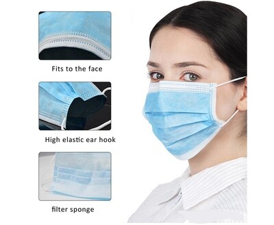 Disposable Face Masks with Three Layer Protection - Pack of 10 mask1